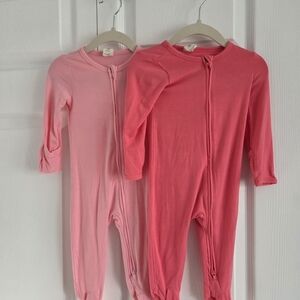 kate quinn Pink and Coral Kids Footies
